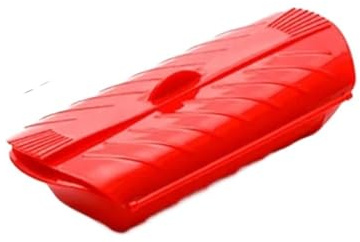 Vaporera De Silicona Práctica, Rejilla De Vapor Fácil De Limpiar, Estuche De Silicona Ecológico For Cocinar Al Vapor, Olla For Cocinar Alimentos En Microondas, Accesorios De Cocina(Rectangle-red)