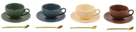 WOONEKY 4 Juegos De Tazas De Té para Casa De Muñecas Tazas De Café para Casa De Muñecas para Fiesta De Juguete Utensilios De