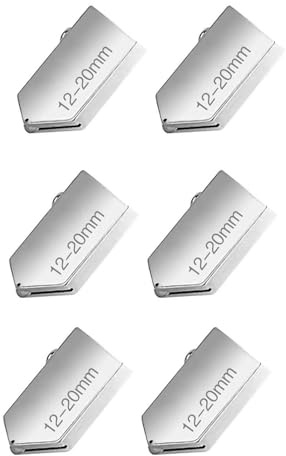 6 Pack Tungsten Carbide Glass Cutting Heads, 12-20mm Wide Range Lightweight Spares, Universal Fit for Pistol & Pencil Grip Cutters, Precision Tool for Glazing & Stained Glass Craft