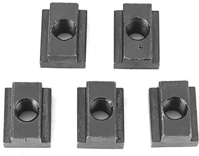 5 Pezzi Dadi a T Filetto in Acciaio al Carbonio Nero per Tavoli Macchine Utensili(M8)