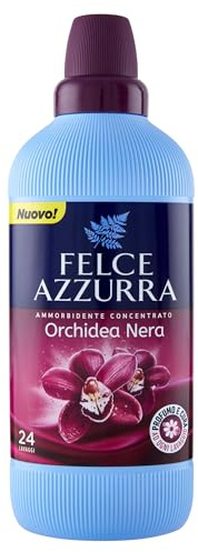 Felce Azzurra Weichspüler Konzentrat Schwarze Orchidee und Seide, Raffinierter Duft, weiche Kleidungsstücke, 24 Waschgänge, 600 ml