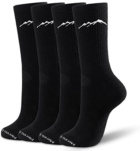 Merino Protect Merino Wool Socks for Men Warm Soft Hiking Socks Odor Resistant Crew Socks Hiking Hunting Cycling