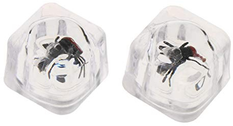 lahomia 2pcs Funny Ice Cubes with Insect Joke Items Party Prank And Trick - A, as described