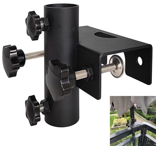 VANROUG Strapazierfähiger Sonnenschirmhalter für Terrasse, Regenschirmständer, Schirmständer, Bank, Buddy Regenschirmhalter, fester Clip, Regenschirmklemme für Leck, Stuhl, Boote, Heckklappen