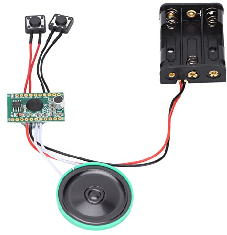 4 Minuten Beschreibbarer Grußkarten-Chip, Tastensteuerung DIY Musik Voice Player Bespielbares Soundmodul, Beschreibbare Geschenke für Bastelbox, Spielzeug, Grußkarten