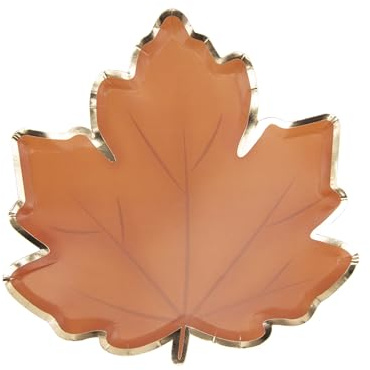 PARTYPRO 8 Assiettes en Carton Feuille d'automne 23 cm