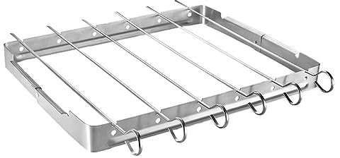 esmen Barbecue-Holzkohlegrill Zusammenklappbares Grillspieß-Set aus Edelstahl, wiederverwendbares Grillregal, Barbecue-Grill zum Kochen im Freien, Camping, Wandern Stand-Up-Propangrill