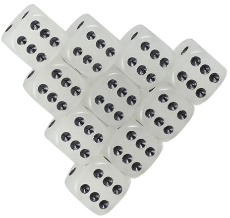 Amosfun 10stücke Leuchtende Sechsseitige Spielwürfel Acrylwürfel Party Gaming Zubehör Für Heimgebrauch Ktv Bar