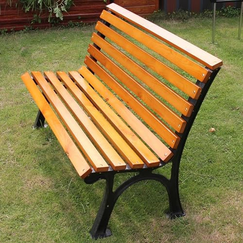 Gartenbank, Wetterfest Sitzbank Metall- Holzbank Bank Veranda Sitzstuhl für Patio Yard Rasen, Wetterfest Outdoor Möbel Sitzauflagen, perfekt für Garten, Deck, Rasen, Pool ( Size : 120cm/47.2in )