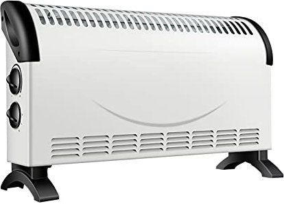 Calefactor Suelo Calefactor Eléctrico 1800 W con Termostato Calefactor Convector Móvil Calefactor Eléctrico Ahorro Energético Estufa Leña Exterior Pequeña (White, One Size)