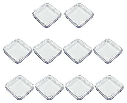 10 Stück Press on Nail Storage Box Nail Packing Box für Zuhause Nagelstudio Transparent 7,5 x 7,5 cm