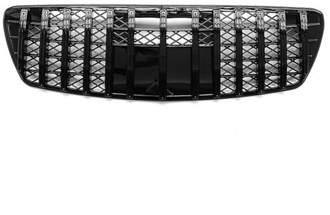 DZSCHUNLUSM Front Grillgitter Für Mercedes Für Benz W211 Für E Klasse E320 E500 E350 Für GT 2003-2005 Kühlergrill Auto Oberen Stoßstange Haube Mesh Grill Front Kühlergrill(Schwarz)