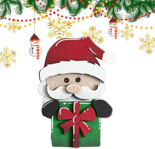 Weihnachtsbecher-Marker, Weihnachtsbecher-Umarmungsdekoration - Weihnachtstablett-Dekoration aus - Lebkuchenmann-Weihnachts-Weinglas-Anhänger, Weihnachtsmann-Weihnachts-Tablett-Dekor für Feiertag