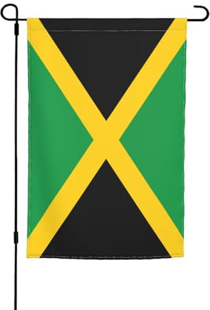 Flagge von Jamaika, bedruckt, Winter-Gartenflagge, doppelseitig, Gartenflaggen für Gartendekoration (nur Flagge)
