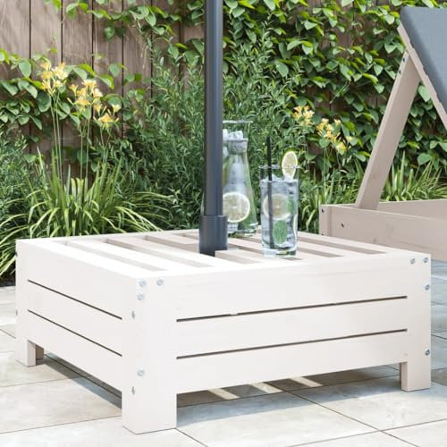 LLEZKBR Parasol Base Cover White Solid Wood Pine