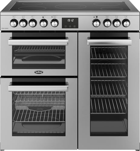 Belling Cookcentre 90E 90cm Electric Range Cooker with Ceramic Hob - Stainless Steel - A/A Rated