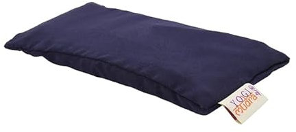 Yogimudra Entspannungs-Augenkissen aus Seide mit Bio-Leinsamen- und Lavendelfüllung – Aromatherapie für Yoga, Meditation & Tiefenentspannung (mit Lavendel, Blau)