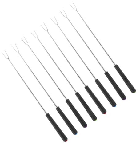 Didiseaon 8pièces Brochettes Extensibles Métal Pour Barbecue Camping Avec Poignée Lot Pour Rôtir Guimauves Et Hot-dogs