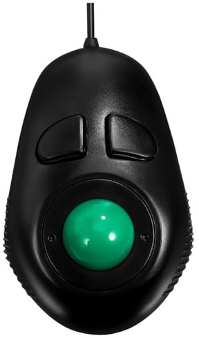 OSALADI Mouse Trackball 4D Cablaggio per Laptop e Desktop Mini Mouse USB Ergonomico Design a 3 Pulsanti Facile Trasportare e Controllo Pollice