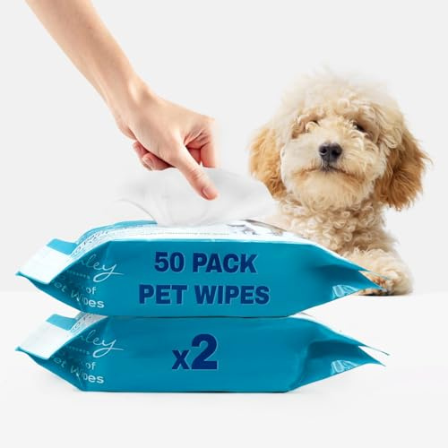 Marco Paul 100pc Antibacterial Pet Wipes - Fragrance & Alcohol Free Cat & Dog Wipes - Paws, Coat, Bum And Ear Wipes For Dogs Cats - Perfect For Dog Grooming Cat Grooming Kitten And Puppy Essentials
