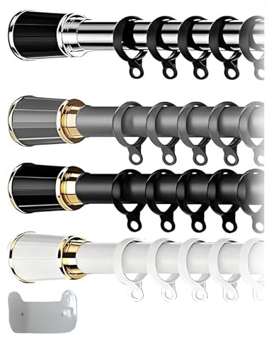 Bastone Telescopico In Acciaio Inox Senza Forare,Telescopica Asta Per Tenda,Asta Tenda Doccia A Tensione,estensibile 40-500cm,molla Regolabile,Facile Da Montare,Per Bagno,Balcone(Silver,40-55cm)