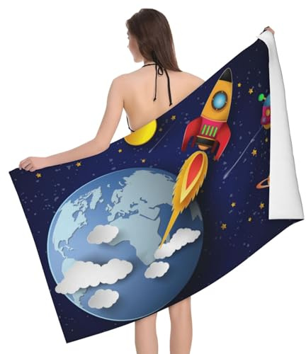 Raum Microfaser Handtücher Pflegeleicht Strandhantuch Leichtes Badehandtuch Für Outdoor Aktivitäten Pool Herren