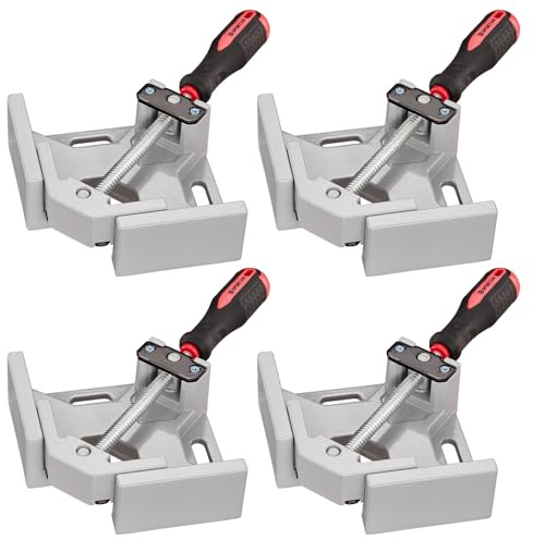 Spurtar 4pcs Corner Clamps for Woodworking with Adjustable Swing Jaw 90 Degree Clamp for Woodworking Photo Framing Welding Metalworking Crafts DIY Household Projects