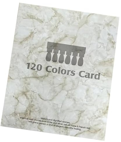 Oshhni Livre de 120 couleurs d'ongles, nuanciers, outil de manucure pour vernis gel, tableau d'affichage pour salon, Gris