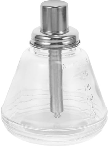 FONDOTIN Flacone Erogatore a Pressione in Vetro e Alluminio per Solvente Smalto Flacone Vuoto Ricaricabile da Viaggio Ampia Bocca Contenitore Liquidi per Manicure e Uso Professionale