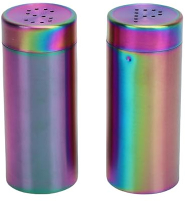 Tomotato 2 Unidades Saleros de Acero Inoxidable 304, Cierre Hermetico para Cocina Barbacoa Repostería, Ideal para Especias y Condimentos
