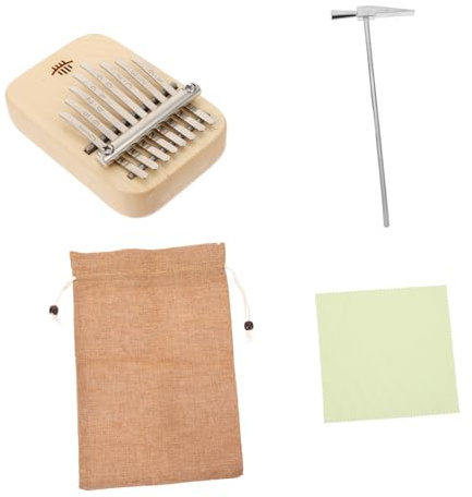 Kisangel Kalimba Portátil de 8 Tonos Ligera y Fácil de Transportar Teclas de Acero Inoxidable Adecuado para Principiantes y Práctica Musical en Cualquier Lugar