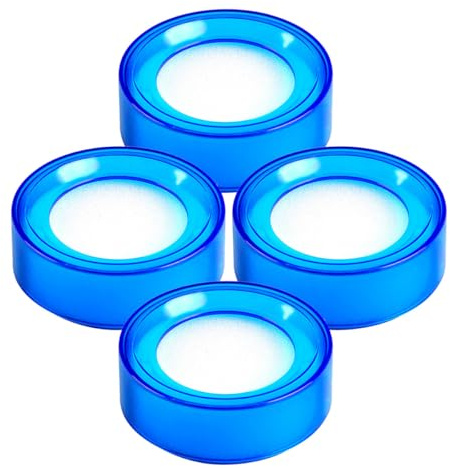 OSOLADY Umidificatori per Dita in Spugna per Contare Soldi 4 Pezzi, Umidificatore Rapido per Punta delle Dita in Plastica Trasparente Blu, Accessorio Ufficio per Banche e Gestione
