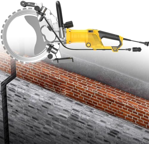 Concrete Ring Saw, 3000rpm Electric Wall Chaser, 29cm Brushless Wet Saw with Water Fed Dust Suppression for Brick, Granite Cutting