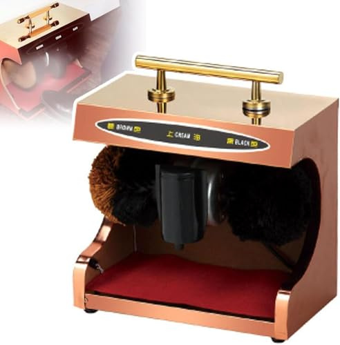 Automatic Shoe Polishing Machine 1400 RPM 360° Cleaner with Dust Removal & Wax Brushes for Home Office