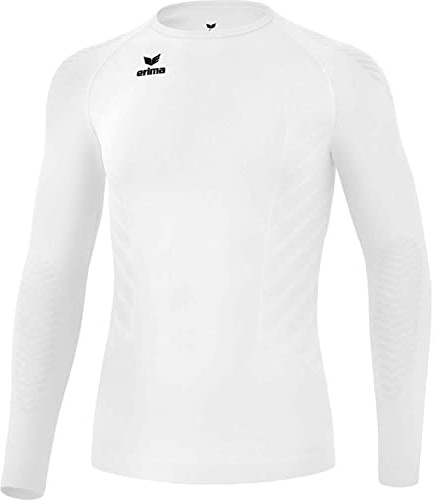 Erima unisex - vuxen Athletic Långärmad tröja funktionsunderkläder (2252103), vit, S