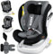 KIDIZ® Kindersitz Baby Autositz Kinderautositz Isofix Top Tether 360° drehbar Gruppe 0/1/2/3 ab Geburt 0-36kg Mit Sonnenschutzdach Seitenschutz 5 Punkt Gurt Kopfstützenverstellung ECE R129 Schwarz