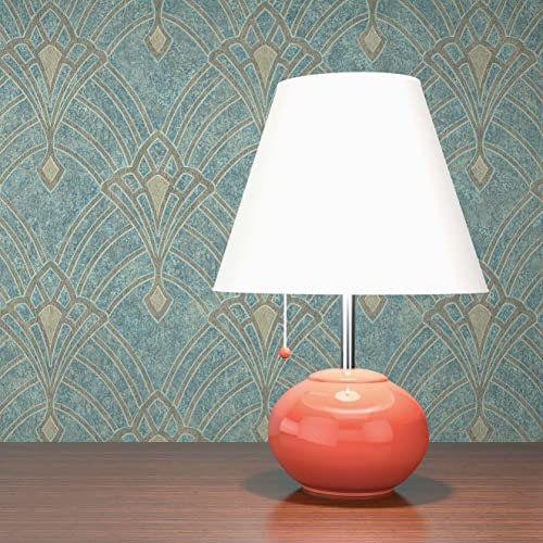 TADESSI Papier peint Art Deco M1-No.702 - Papier peint intissé - Bleu et marron - Pour salon, chambre à coucher, cuisine