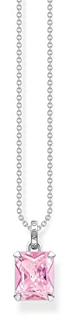 Thomas Sabo Necklace pink stone 925 Sterling Silver