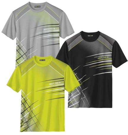 Atlas For Men - Confezione da 3 Magliette da Uomo con Collo Tondo – T-Shirt da Uomo - Maglietta Funzionale da Uomo - Magliette da Uomo a Maniche Corte - Maglietta Sportiva da Uomo - Disponibile in