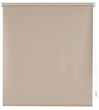 Decorblind | Verdunkelungsrollo, glatt, ohne Werkzeug und ohne Bohren, Maße Rollo: 107 x 180 cm Breite x Länge/Maße Stoff: 104 x 175 cm, einfarbig, elfenbeinfarben, Jalousie für Fenster