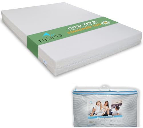 TULENA Matratzenbezug 140x200 cm Weiß 21 cm hoch | Waschbarer Matratzenschoner mit Reißverschluss aus Baumwolle | Atmungsaktiv, angenehm weich | als Ersatz Bezug | Öko-Tex Zertifiziert