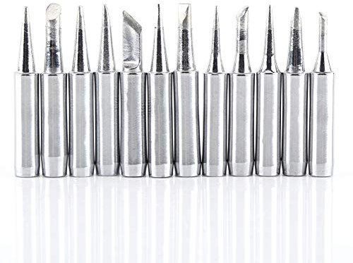 12 Stück 900M T-Kupferbasis, Toolcraft ST-50D, Lötkolbenspitzen, Galvanisiertes Eisen und, Austauschbare Lötkolbenspitzen-Set, Niedertemperatur-Lötstationswerkzeug