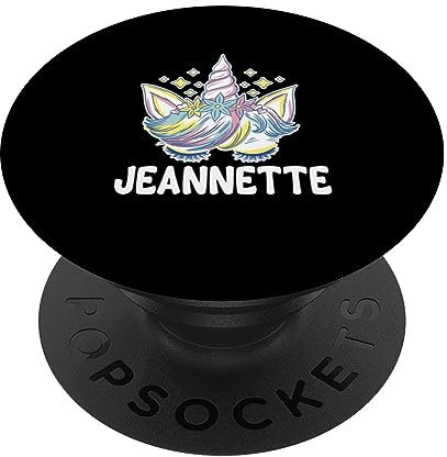 Joli Personnalisé Nom Licorne Couronne Jeannette PopSockets PopGrip Interchangeable