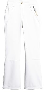 Superdry Damen Ski-Softshell Slim Trousers Hose, weiß, 42