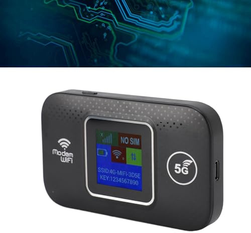Hotspot WiFi Mobile 4G LTE, Router da Viaggio Portatile con Slot per Scheda SIM, Dispositivo Hotspot WiFi Wireless, Alimentazione USB, Condivisione per 10 Utenti