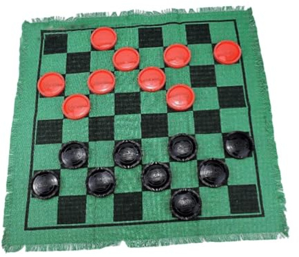 Milageto, jeu de jardin intérieur et extérieur, grand tapis de 3 en 1, plateau Tic TAC, dames géantes, VERT (Échecs non inclus)
