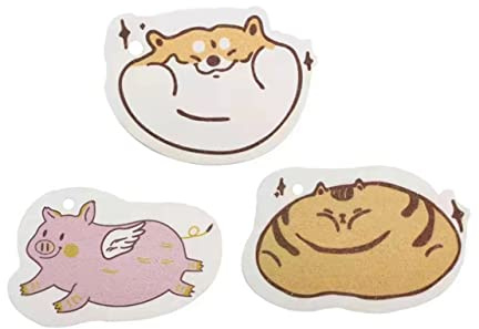 Healeved 6pcs Wood Pulp Sponge Cartoon Cleaning Sponges Household Cleaning Cloth for Washing Dishes Dishcloth Dishcloth in Kitchen