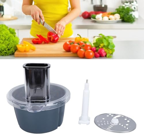 Cortador de Verduras Eléctrico, Kit Profesional de Cortador de Contenedores de Procesador de Alimentos para TM5 TM6, Fácil de Instalar y Limpiar, Kit de Cortador de