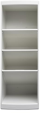 Exacompta - Art.-Nr. 68113D – 1 Aufbewahrungs-Turm AUTENTIK, 4 Fächer, Schreibtisch-Organizer für Stifte, Pinsel, kleine Utensilien, Maße 11 x 8,3 x 23 cm, Weiß