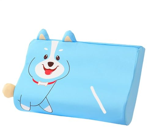 Schlummerkids Kissen, 45X27CM Calmly Kinderkissen, Niedliche Tiere Schlummerkids Kinderkopfkissen, Ergonomisches Kuschelkissen Kinder, Atmungsaktiv Komfortkissen Kinder, für Junge & Mädchen
